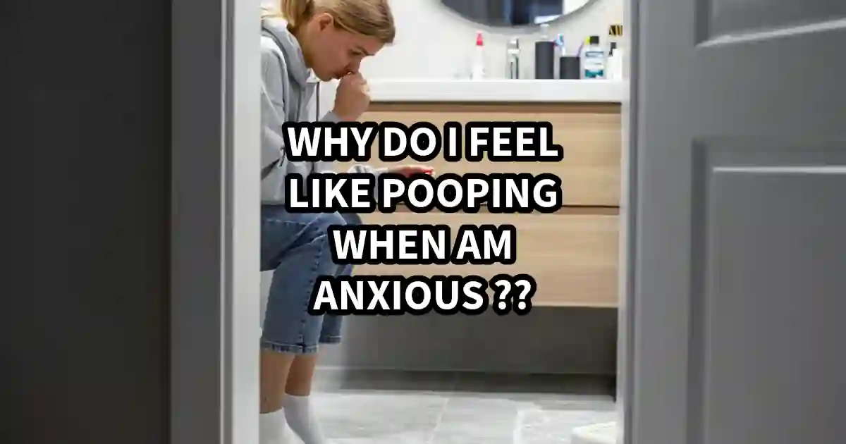 Stressed woman sitting on a toilet due to anxiety-related digestive urgency
