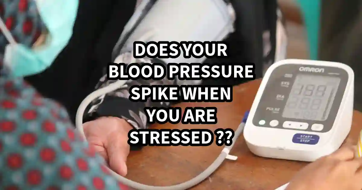 Illustration of blood pressure spiking when you are stressed