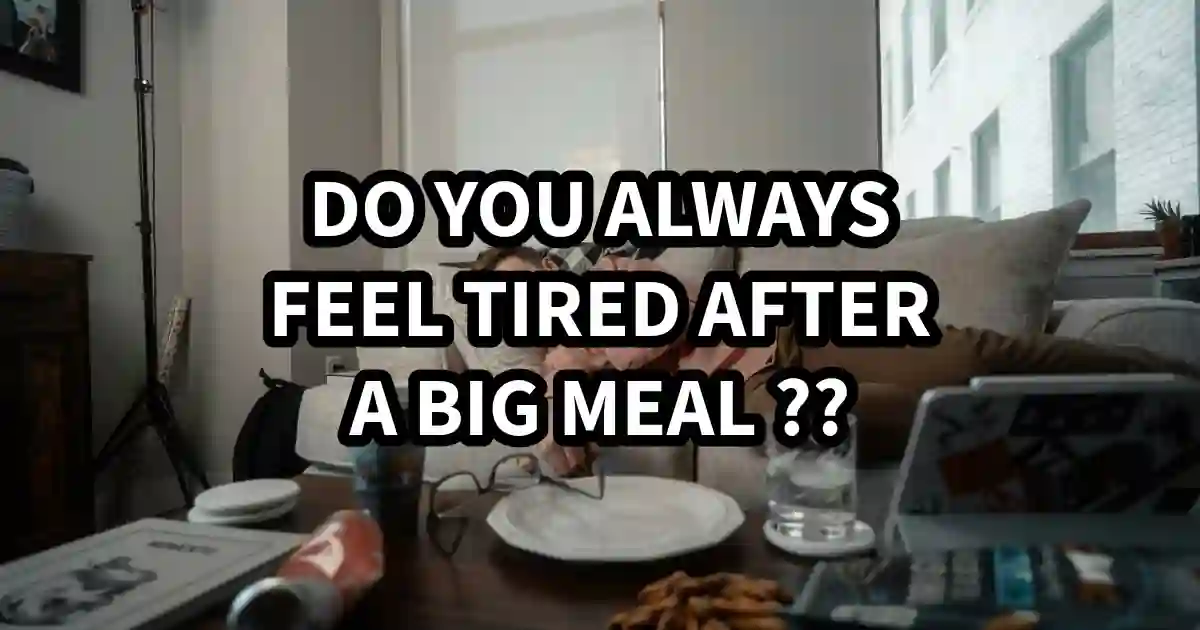 Illustration of feeling tired after a big meal