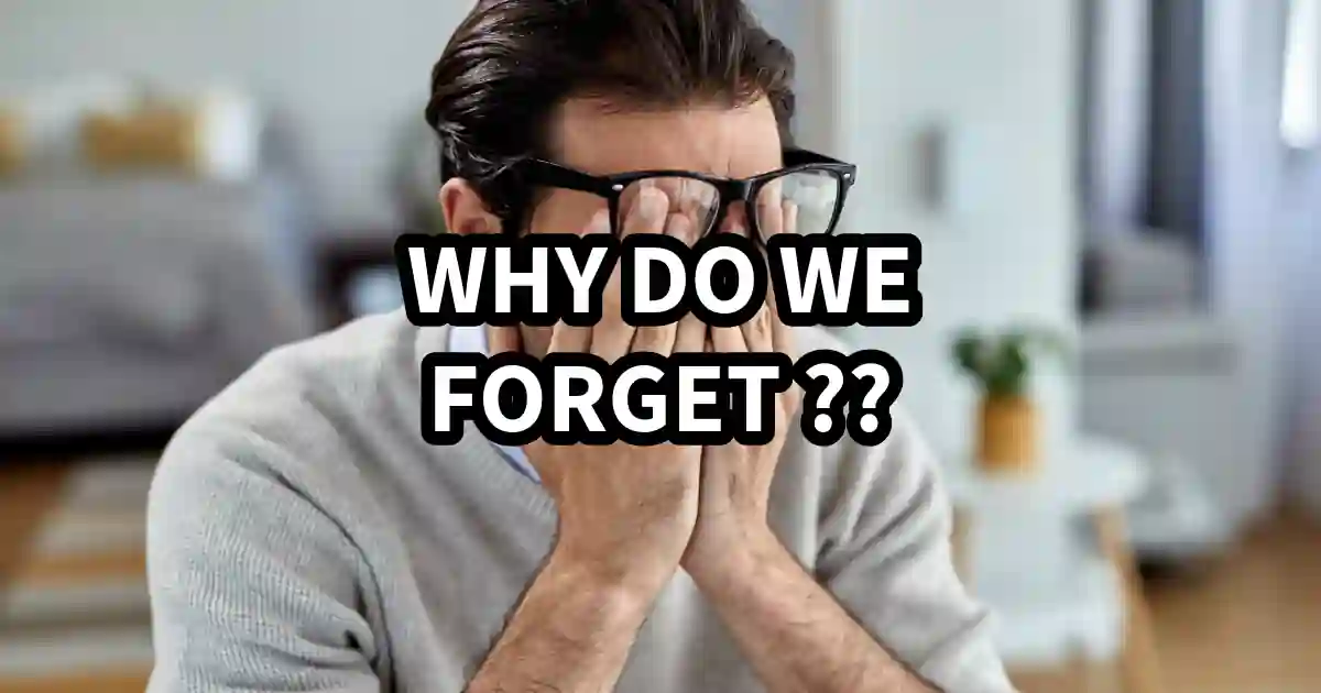 Man covering his face with his hands while struggling to remember something