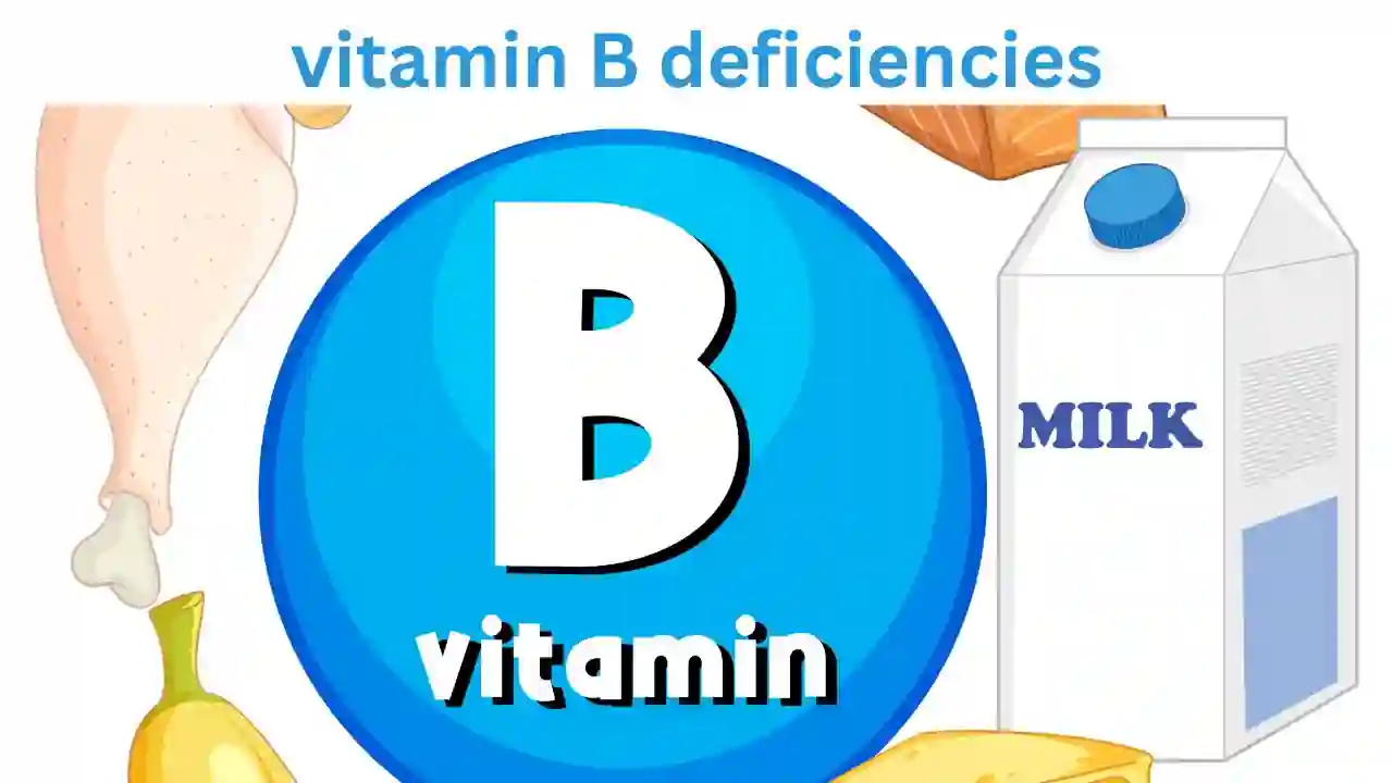 A picture showing vitamin B deficiencies.